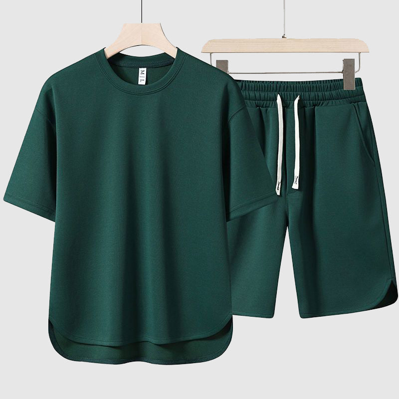 Olli Herren T-Shirt & Shorts Set | Bequeme Passform, Casual Look 2