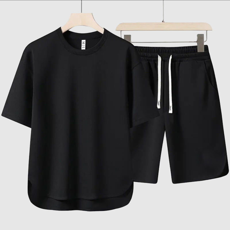 Olli Herren T-Shirt & Shorts Set | Bequeme Passform, Casual Look 3