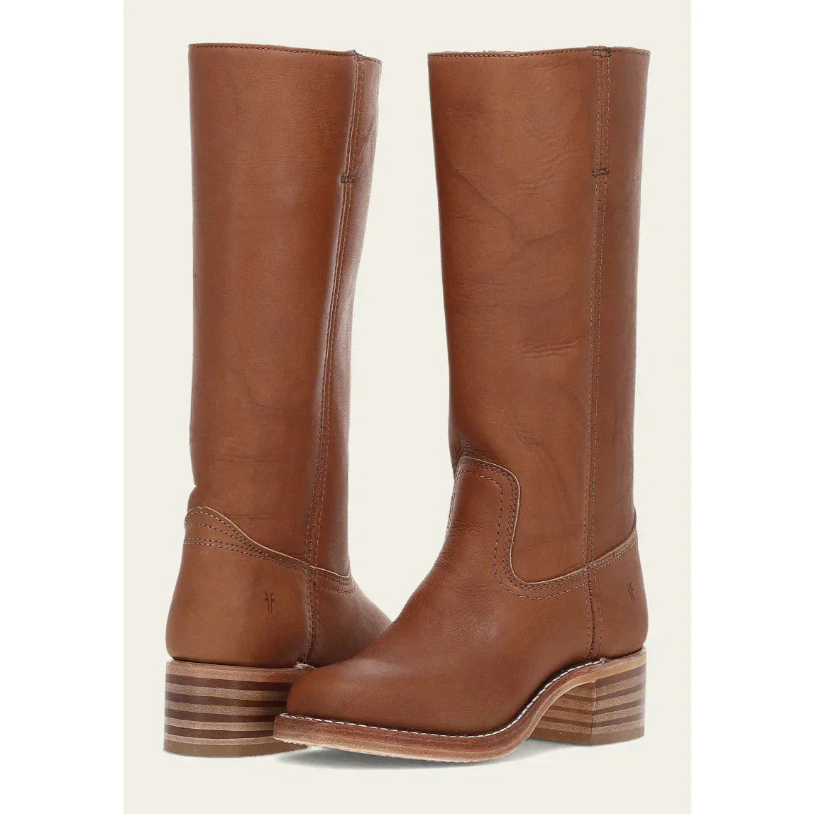 Ida Dunkelbraun Kniehohe Campus-Stiefel für Damen | Vintage Stil mit Blockabsatz - 35-46
