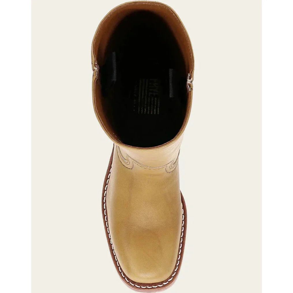 Ida Dunkelbraun Kniehohe Campus-Stiefel für Damen | Vintage Stil mit Blockabsatz - 35-46