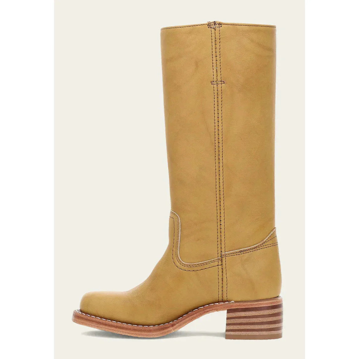 Ida Dunkelbraun Kniehohe Campus-Stiefel für Damen | Vintage Stil mit Blockabsatz - 35-46