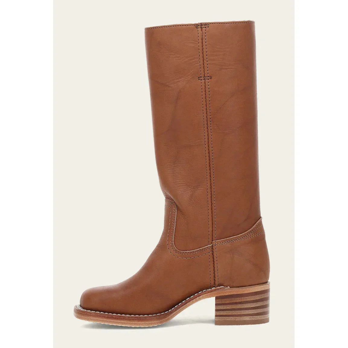 Ida Dunkelbraun Kniehohe Campus-Stiefel für Damen | Vintage Stil mit Blockabsatz - 35-46