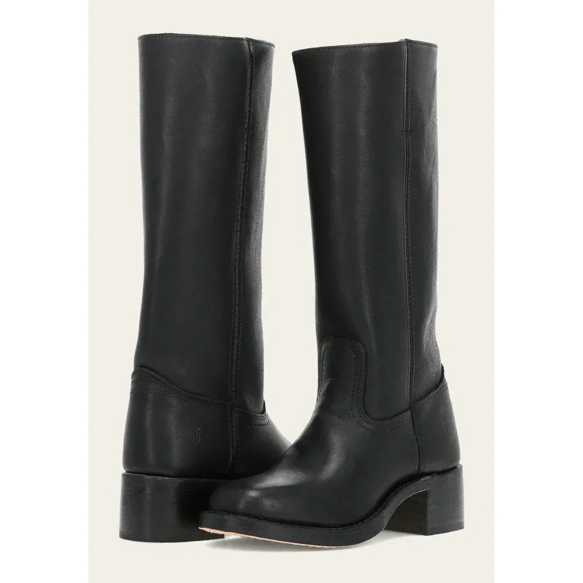 Ida Dunkelbraun Kniehohe Campus-Stiefel für Damen | Vintage Stil mit Blockabsatz - 35-46
