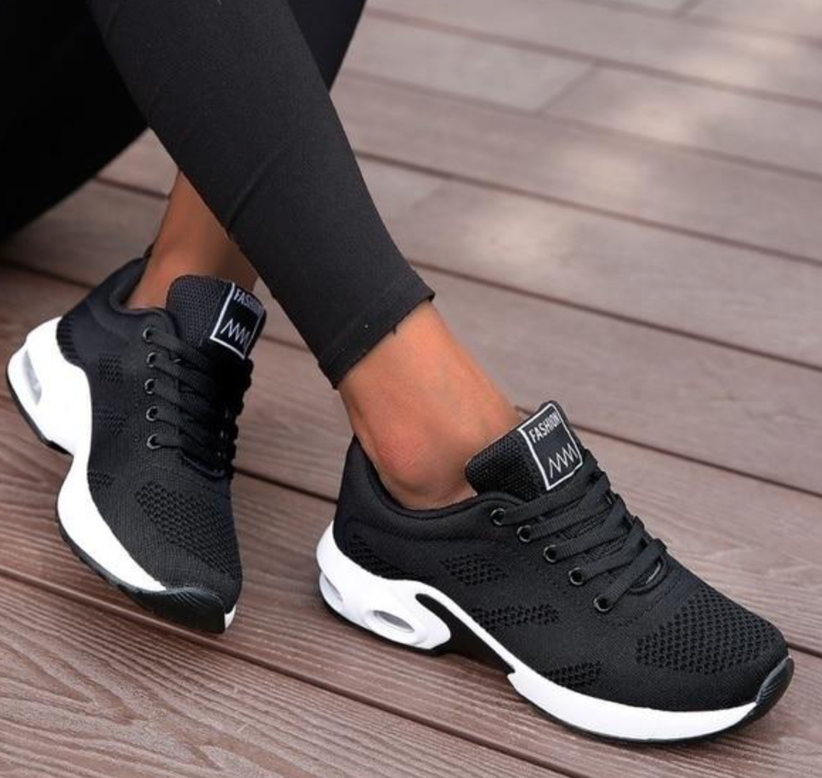 Doris Weiss Knit Air-Cushion Sneaker für Damen | Leichter Dämpfungsschuh - Alltag und Sport | Atmungsaktiv