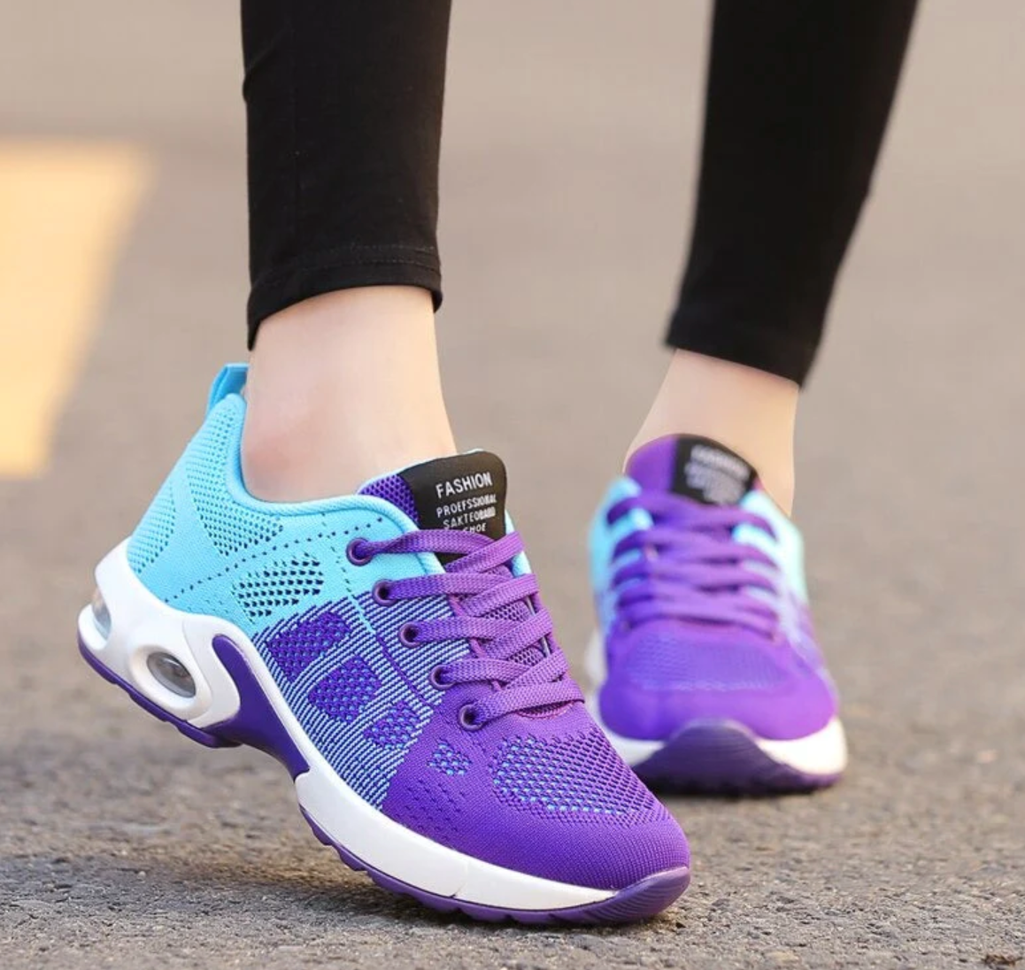 Doris Weiss Knit Air-Cushion Sneaker für Damen | Leichter Dämpfungsschuh - Alltag und Sport | Atmungsaktiv