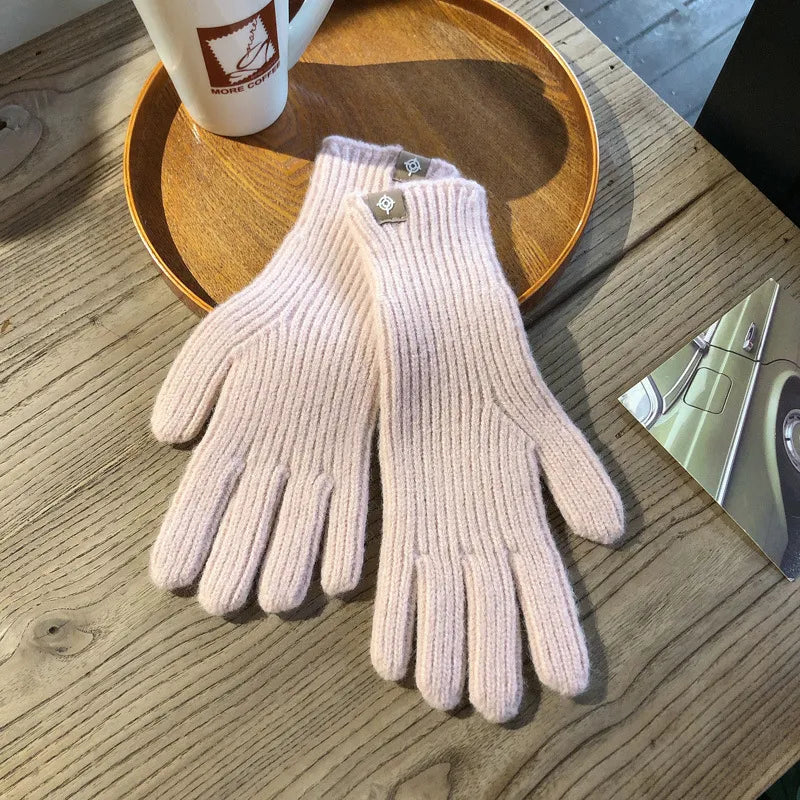 Elisabeth Blau Gestrickte Touchscreen-Handschuhe für Damen | Winter Casual - Einheitsgrösse