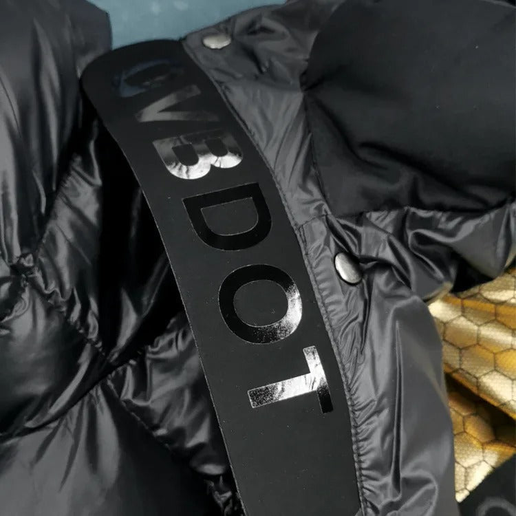 Hedi Schwarz Langer Gesteppter Daunenparka mit Kapuze für Damen | Winter Oversized - M/L/XL/2XL/3XL