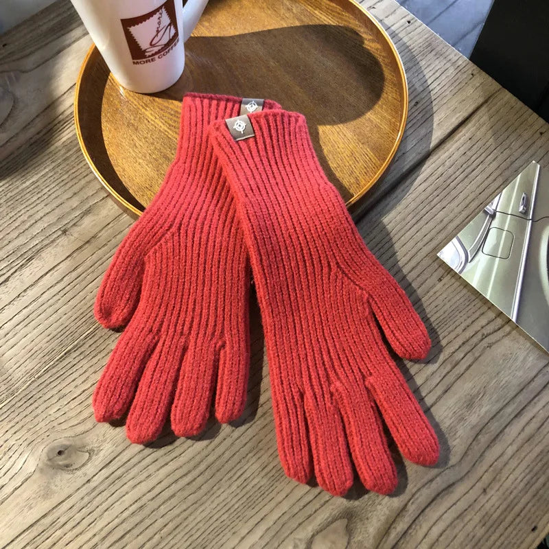 Elisabeth Blau Gestrickte Touchscreen-Handschuhe für Damen | Winter Casual - Einheitsgrösse