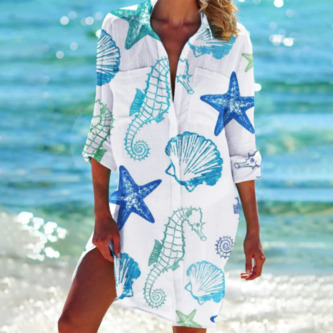Rela Damen Hemdkleid | Atmungsaktiver Stoff, Entspanntes Design 1