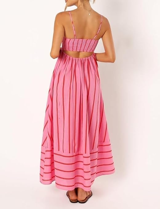 Rosa Sunset Vibes Maxi Kleid | Luftige Passform, Femininer Look 3