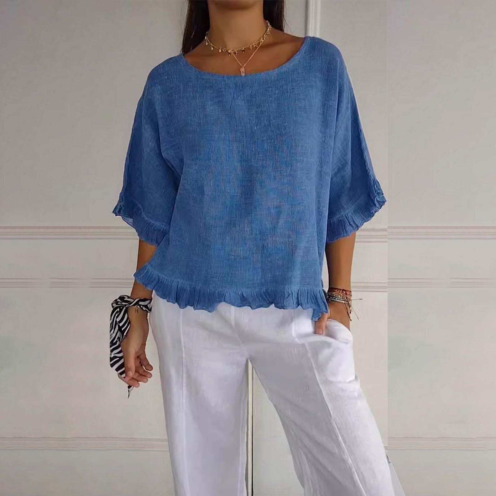 Rüschendame Bluse | Lockere Passform, Lässiger Stil 1