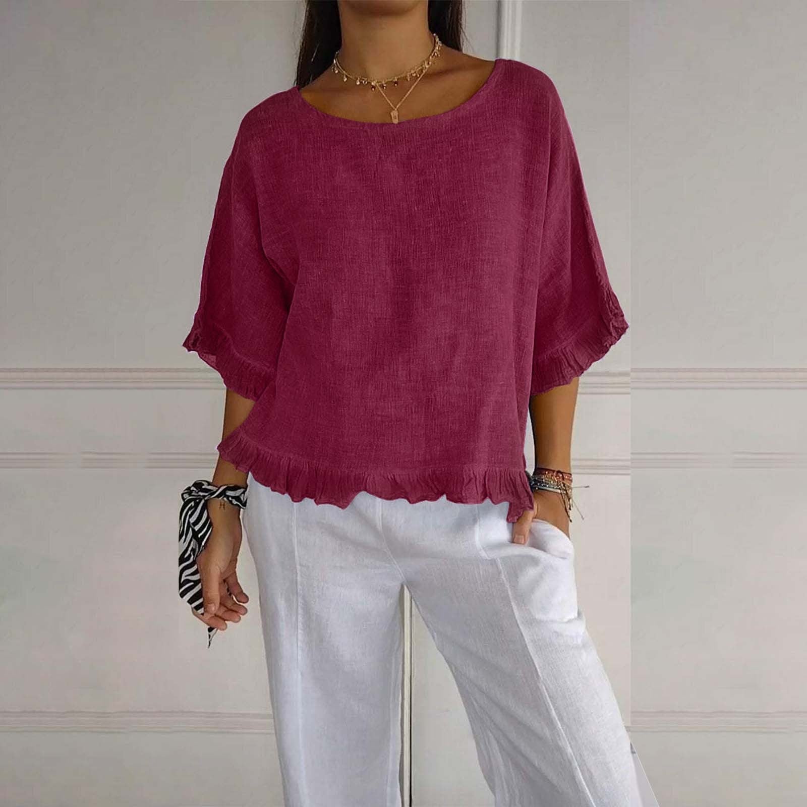 Rüschendame Bluse | Lockere Passform, Lässiger Stil 8