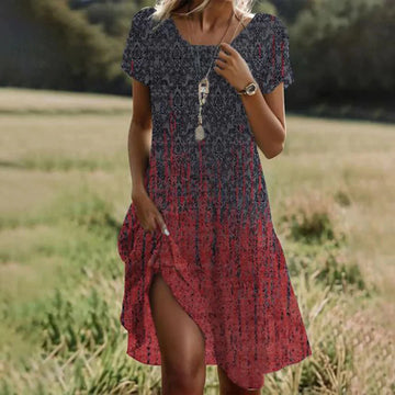 Monika Grün Boho-Sommerkleid für Damen | Leicht Fliessend Asymmetrisch | Strand Urlaub - S/M/L/XL/2XL/3XL