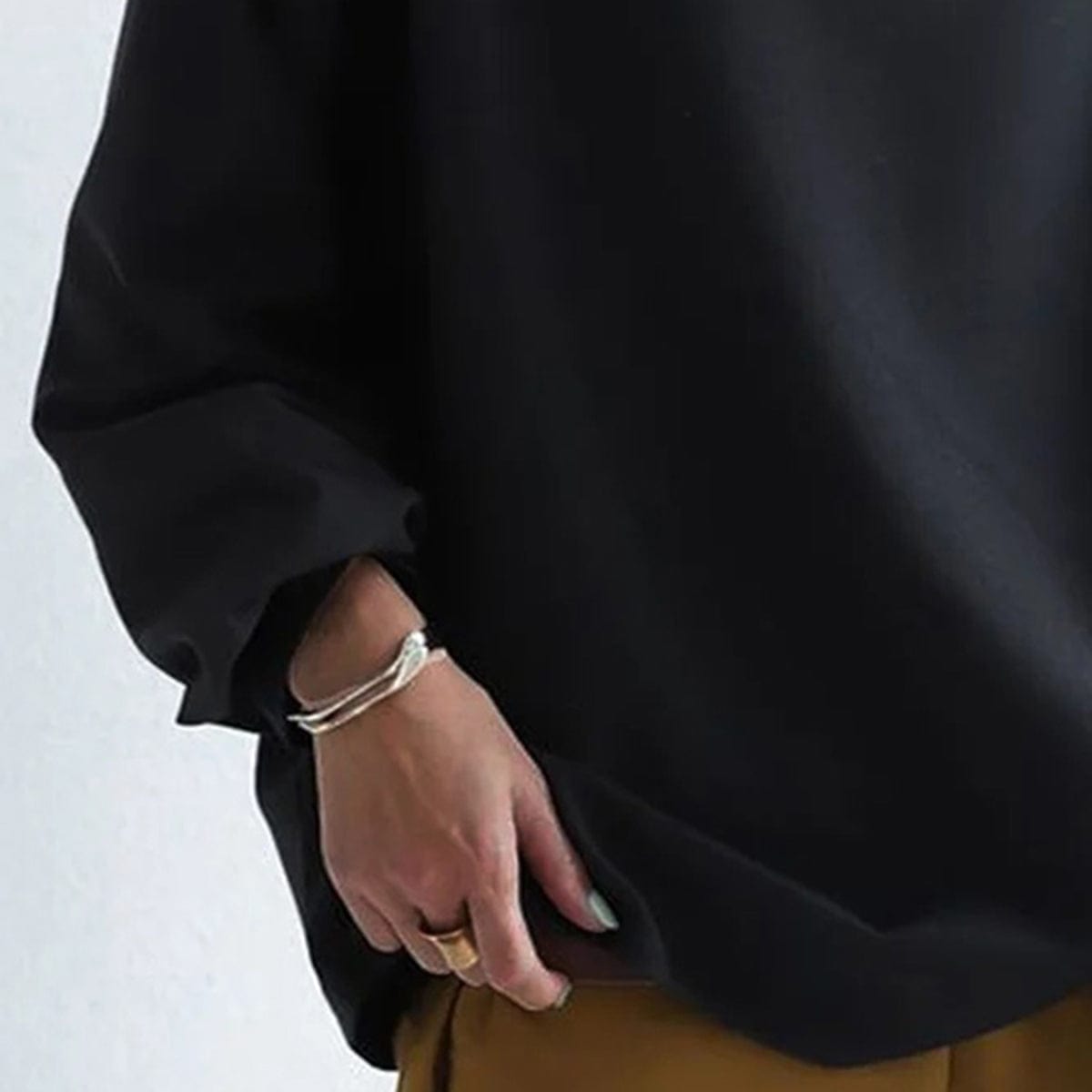 Marta Schwarz Oversized Stehkragen-Pullover für Damen | Casual Eleganter Stil - S/M/L/XL/2XL/3XL