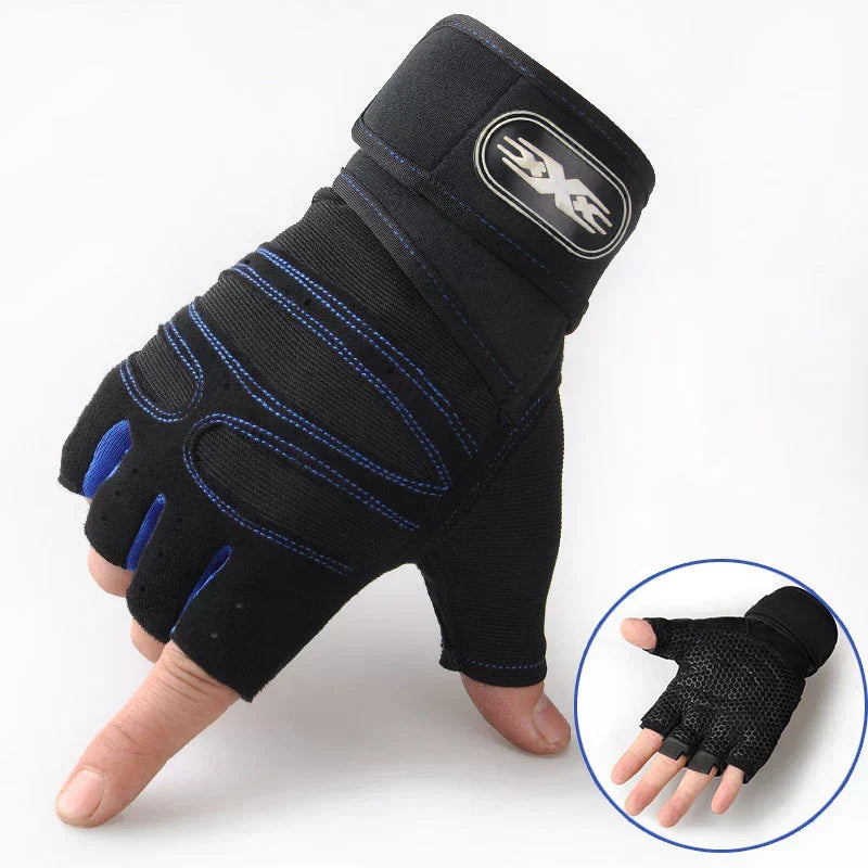 Peter Schwarz Atmungsaktive Fitness-Handschuhe mit Handgelenkstütze | Krafttraining Radfahren Unisex - M/L/XL