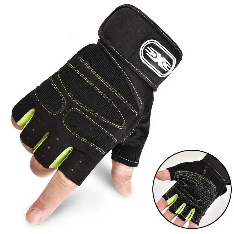 Peter Schwarz Atmungsaktive Fitness-Handschuhe mit Handgelenkstütze | Krafttraining Radfahren Unisex - M/L/XL