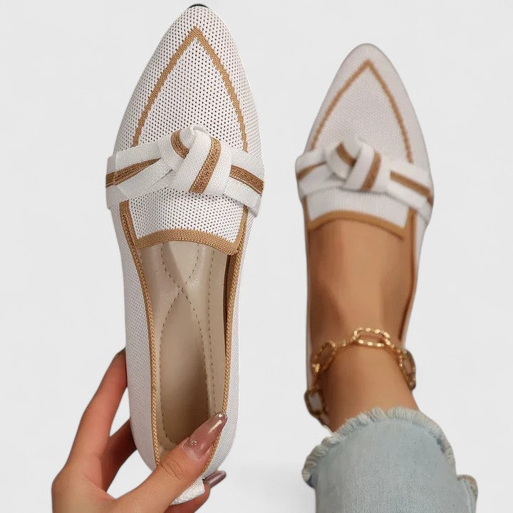 Annemarie Weiss Orthopädische Loafer für Damen | Komfort Flats mit Knoten-Detail | Alltag und Büro - 5-13