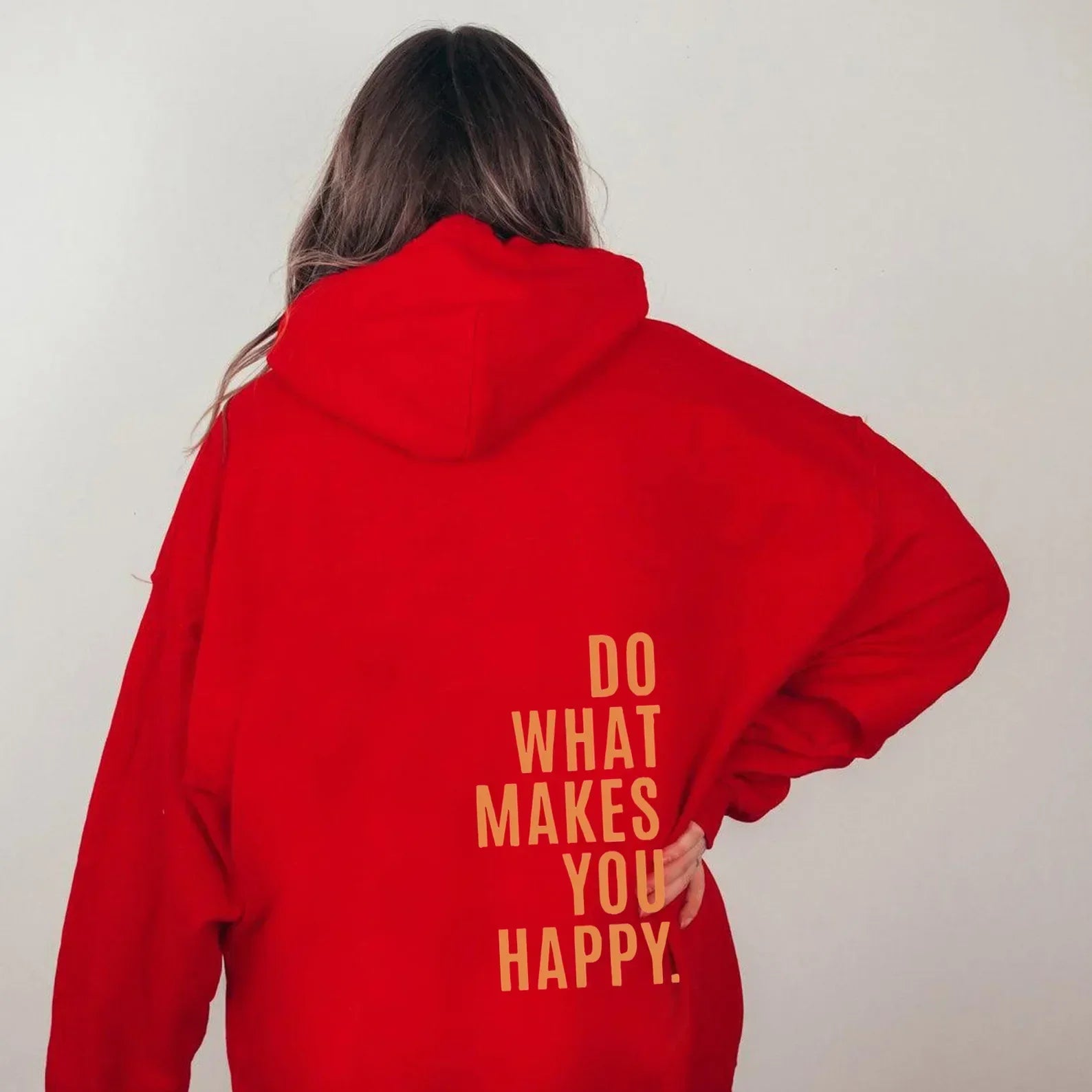 Yvonne Schwarz Oversized Bedruckter Kapuzenpullover für Damen | Casual Schriftprint Alltag - S/M/L/XL