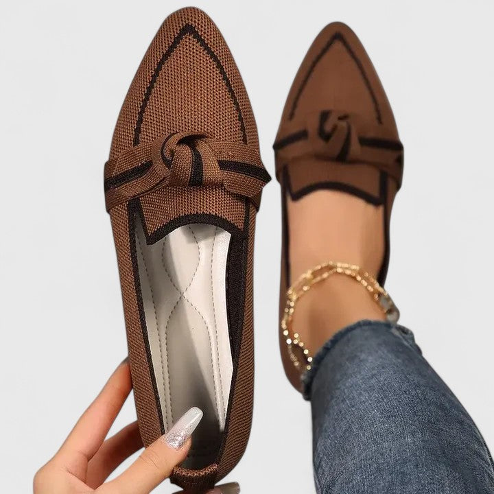 Annemarie Weiss Orthopädische Loafer für Damen | Komfort Flats mit Knoten-Detail | Alltag und Büro - 5-13