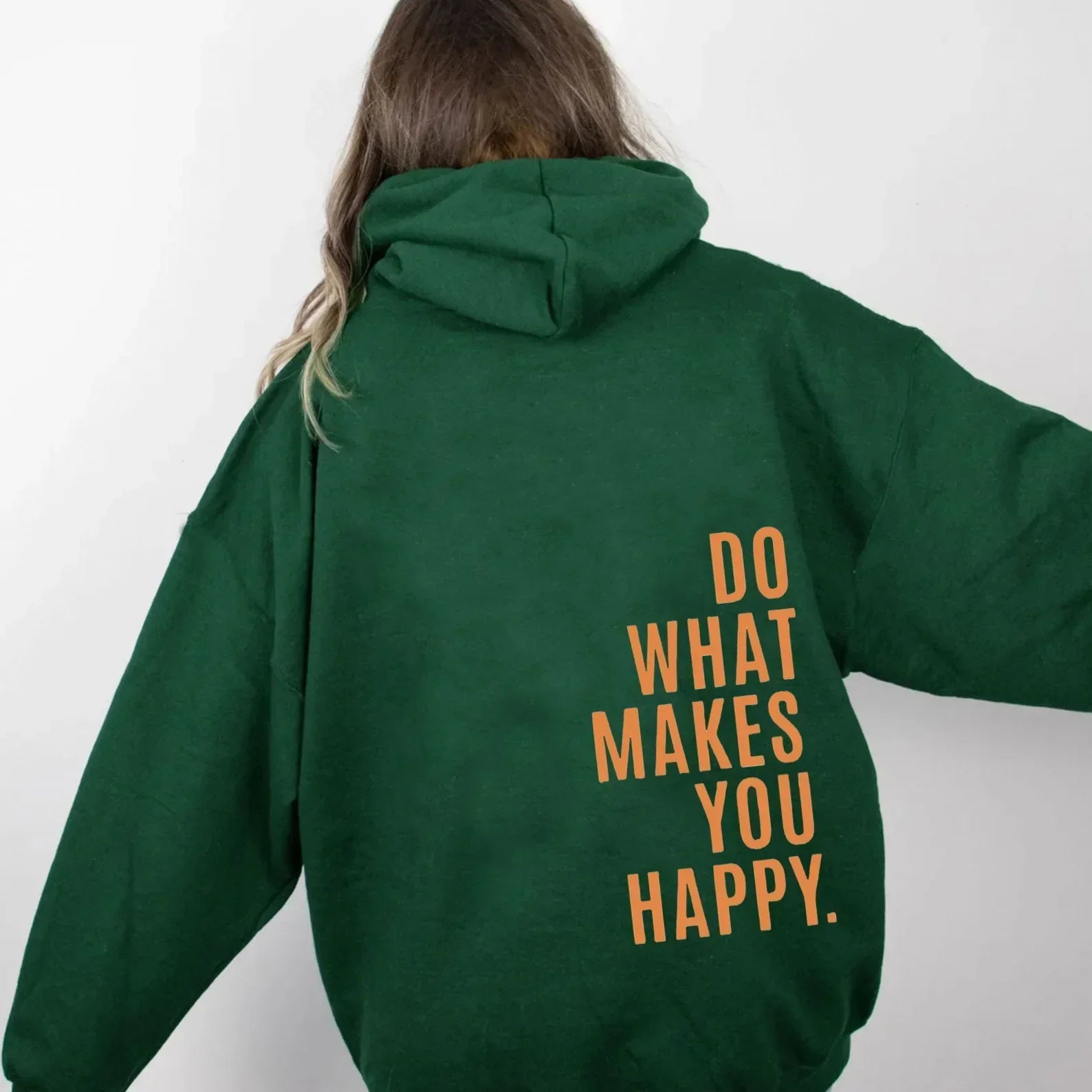Yvonne Schwarz Oversized Bedruckter Kapuzenpullover für Damen | Casual Schriftprint Alltag - S/M/L/XL