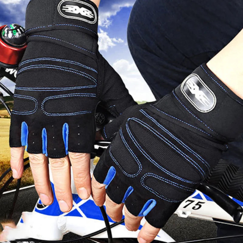 Peter Schwarz Atmungsaktive Fitness-Handschuhe mit Handgelenkstütze | Krafttraining Radfahren Unisex - M/L/XL