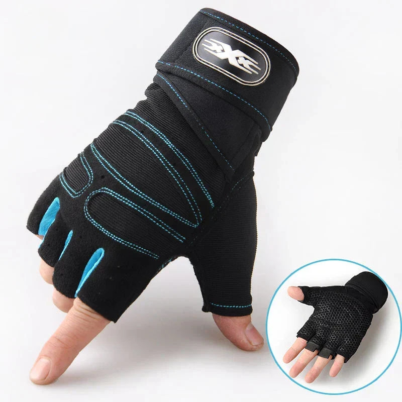 Peter Schwarz Atmungsaktive Fitness-Handschuhe mit Handgelenkstütze | Krafttraining Radfahren Unisex - M/L/XL
