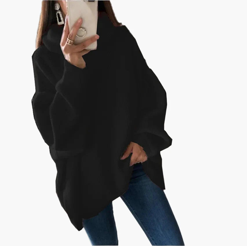 Yvonne Weiss Oversized Rollkragenpullover für Damen | Lässiger Strick Casual Herbst Winter - S/M/L/XL/2XL/3XL