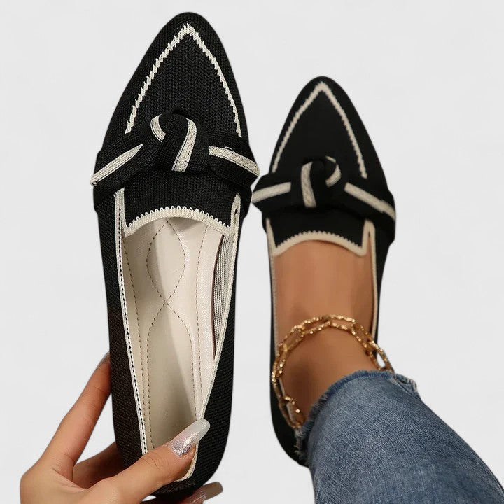 Annemarie Weiss Orthopädische Loafer für Damen | Komfort Flats mit Knoten-Detail | Alltag und Büro - 5-13