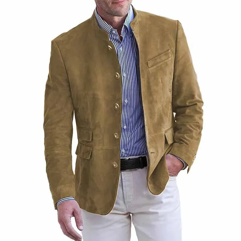 Wolfgang Seeblau Taillierter Stehkragen-Blazer für Herren | Casual und Elegant - S/M/L/XL/2XL/3XL