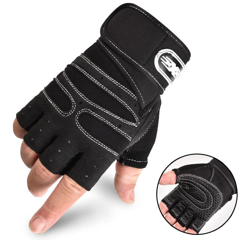 Peter Schwarz Atmungsaktive Fitness-Handschuhe mit Handgelenkstütze | Krafttraining Radfahren Unisex - M/L/XL
