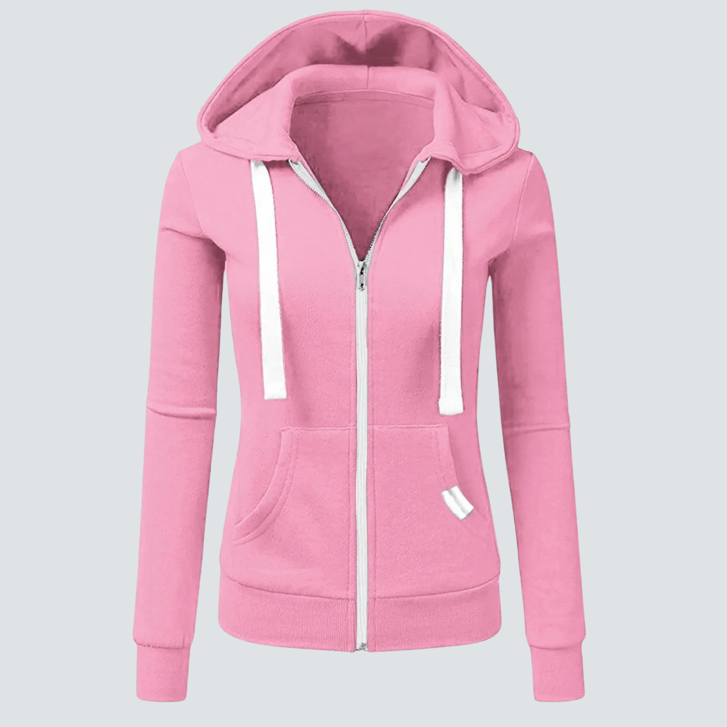 Monika Blau Kapuzenjacke mit Reissverschluss für Damen | Casual Alltag und Freizeit - S/M/L/XL/2XL/3XL