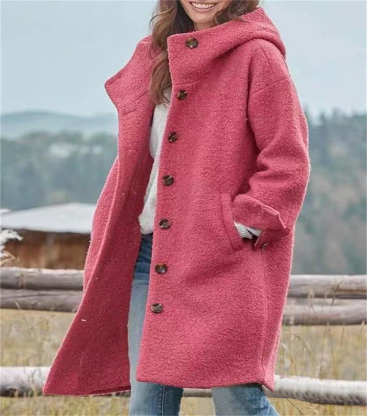 Amelia | Damen Wollmantel lang warm