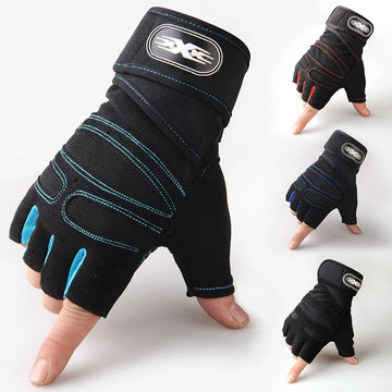 Peter Schwarz Atmungsaktive Fitness-Handschuhe mit Handgelenkstütze | Krafttraining Radfahren Unisex - M/L/XL