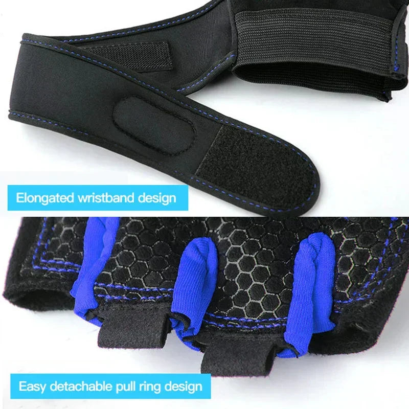 Peter Schwarz Atmungsaktive Fitness-Handschuhe mit Handgelenkstütze | Krafttraining Radfahren Unisex - M/L/XL