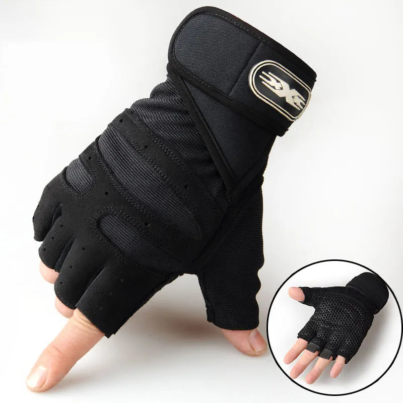Peter Schwarz Atmungsaktive Fitness-Handschuhe mit Handgelenkstütze | Krafttraining Radfahren Unisex - M/L/XL