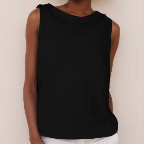 Heidi Grau Ärmellose Bluse mit Rollkragen für Damen | Eleganter Sommerfit | Alltag und Reisen - S/M/L/XL/2XL/3XL
