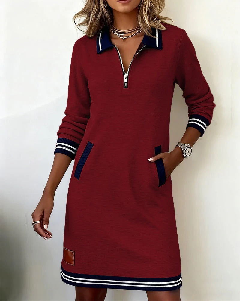 Schickes Langärmeliges Baumwollkleid 10