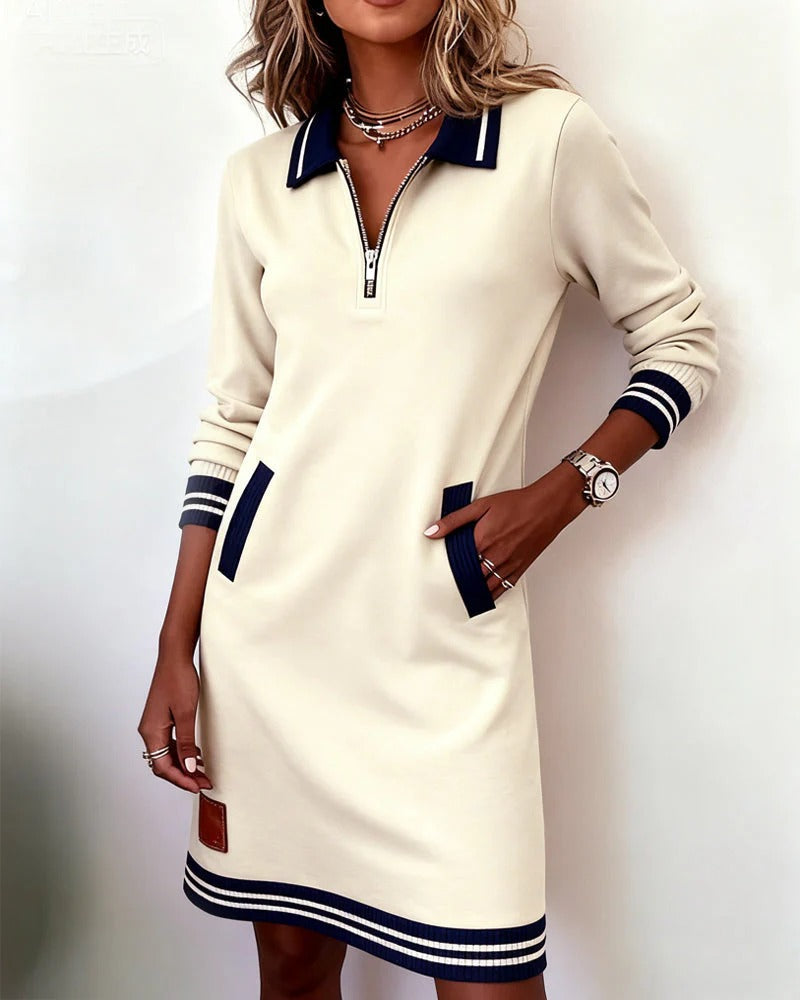 Schickes Langärmeliges Baumwollkleid 13