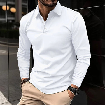 Werner Weiß Slim Fit Langarm-Poloshirt für Herren | Vielseitiger Casual-Stil - S/M/L/XL/2XL/3XL