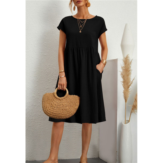 Sola Damen Midi Kleid | Baumwollmix, Lässiger Schnitt für den Sommer 3