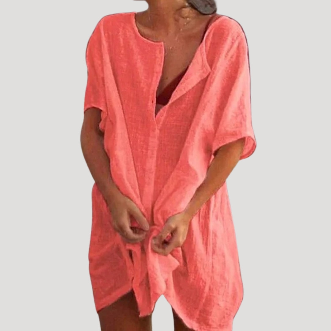 Sona Damen Strandtunika | Leichtes Material, V-Ausschnitt 1