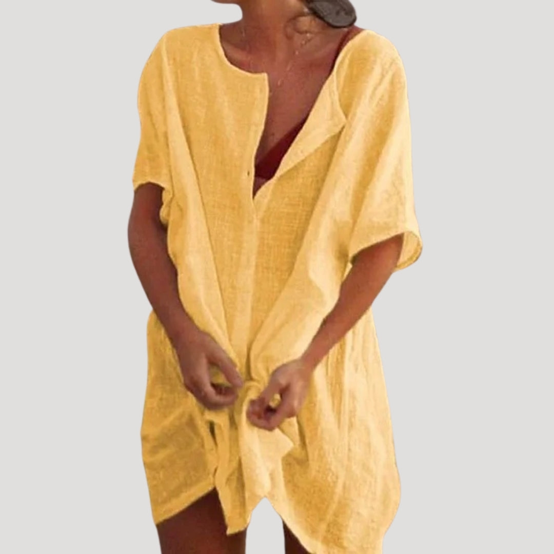 Sona Damen Strandtunika | Leichtes Material, V-Ausschnitt 3