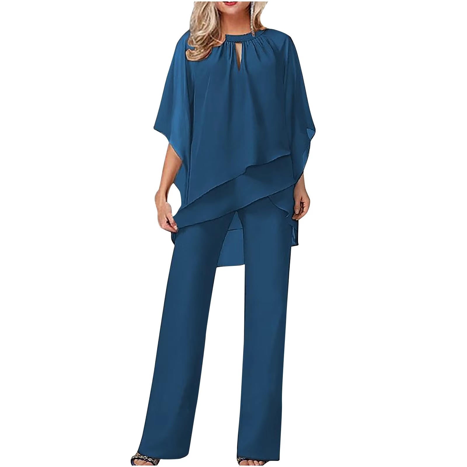 Sophie Damen Hosenanzug | Fließender Chiffon, Festlich Elegant 4