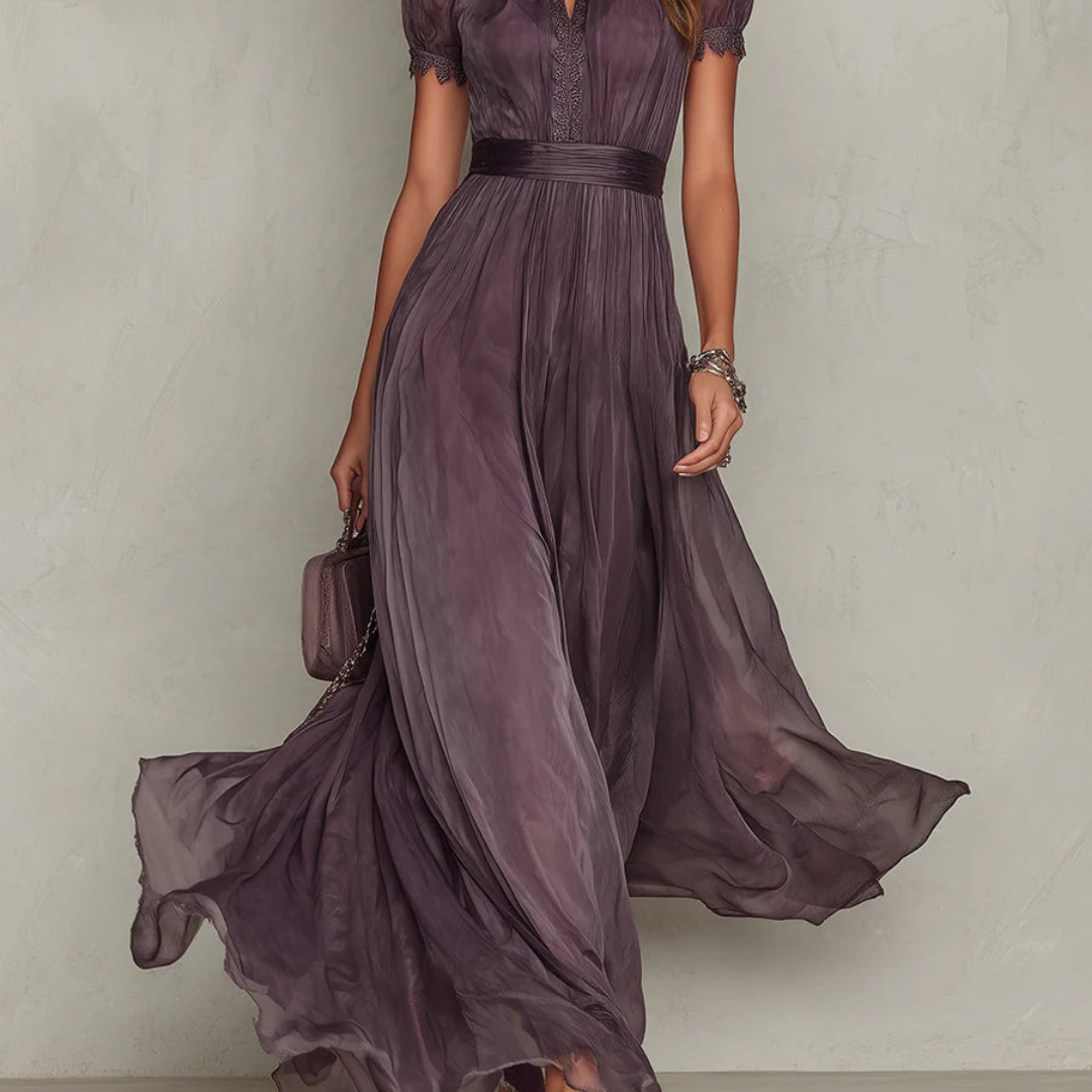 Sophie Damen Maxikleid | Chiffon mit Spitzendetails 3