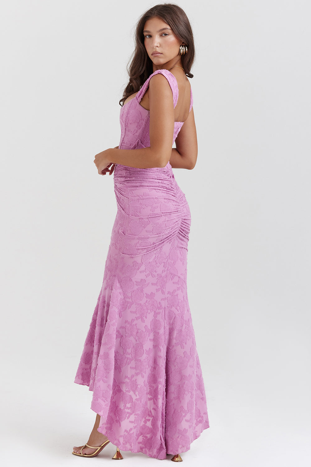 Sophie Damen Midi Kleid | Figurbetont mit Spitzenakzenten 3