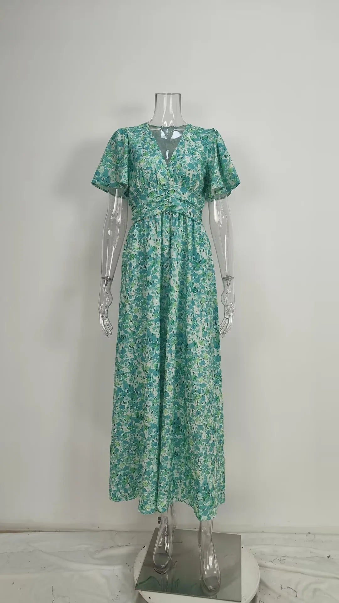Sophie Frauen Maxi Kleid | Blumenmuster, V-Ausschnitt 4