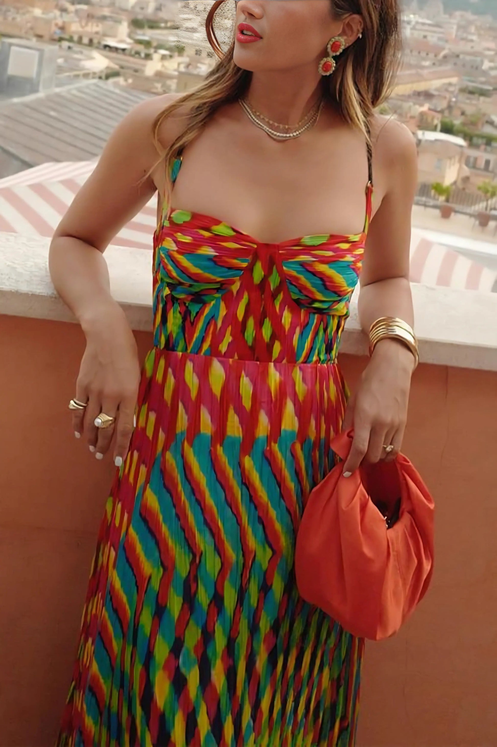 Sophie Frauen Maxikleid | Leheriya-Muster, Bequem, Sommermaxikleid 1