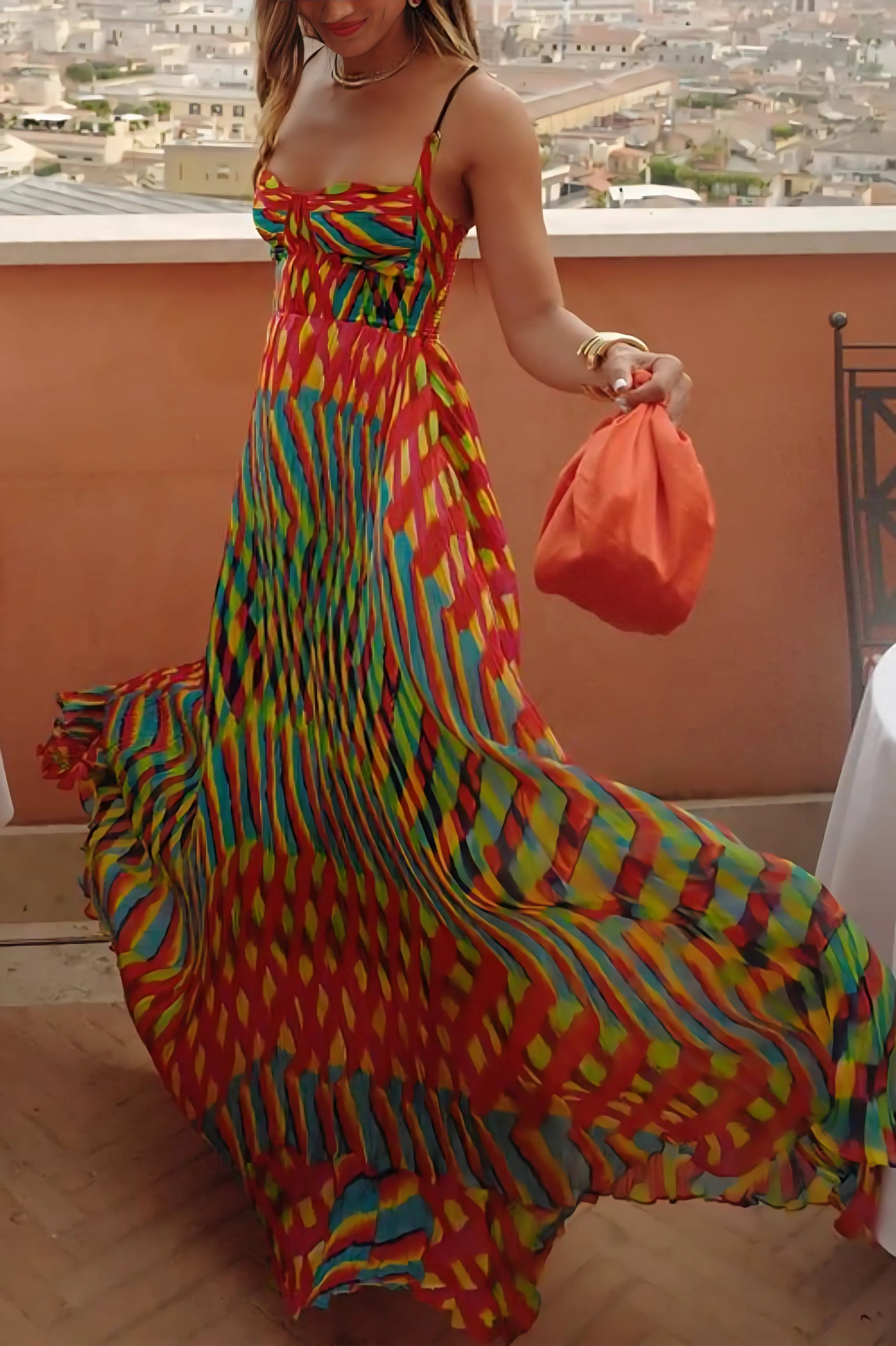 Sophie Frauen Maxikleid | Leheriya-Muster, Bequem, Sommermaxikleid 2