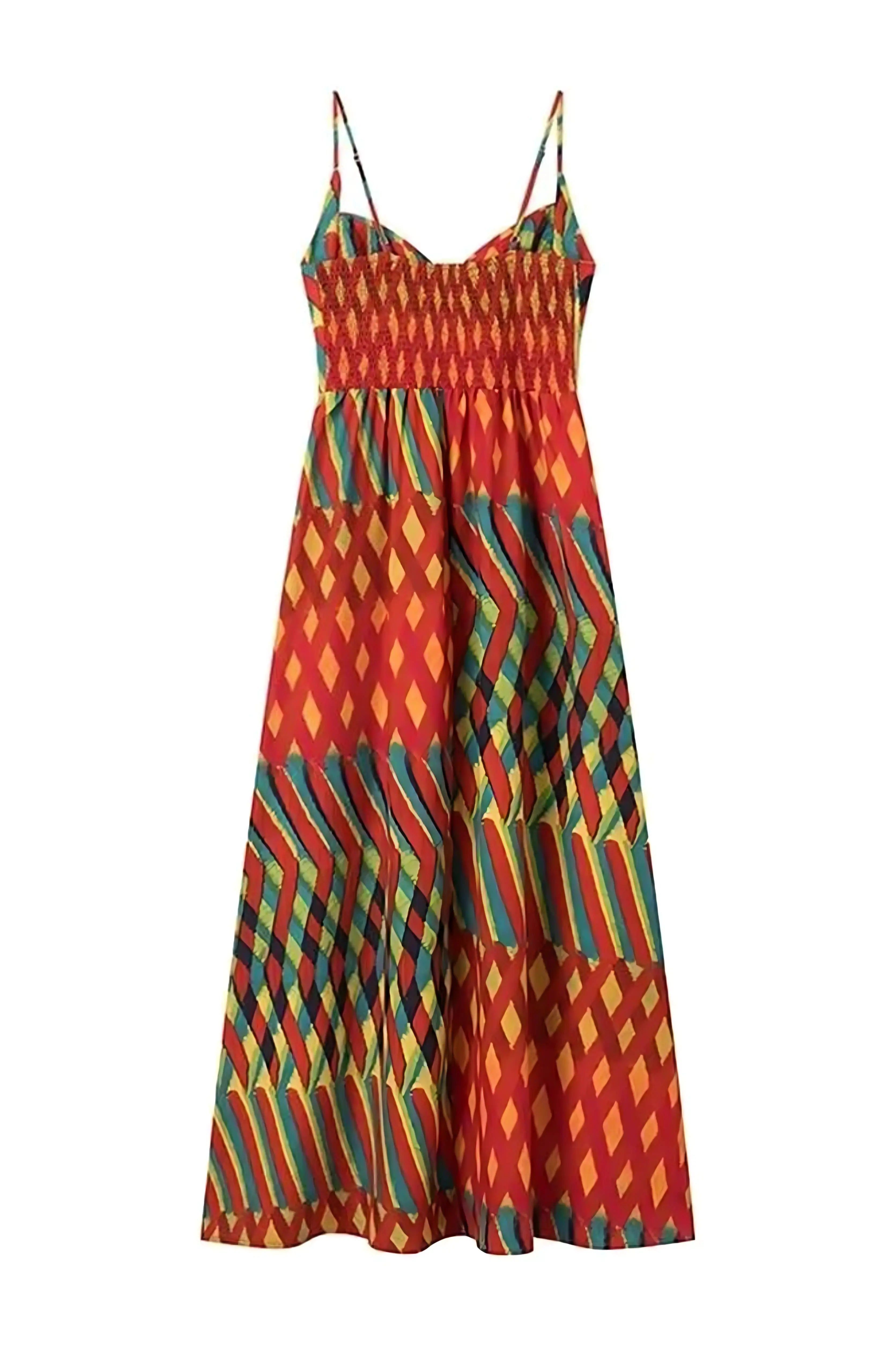 Sophie Frauen Maxikleid | Leheriya-Muster, Bequem, Sommermaxikleid 4
