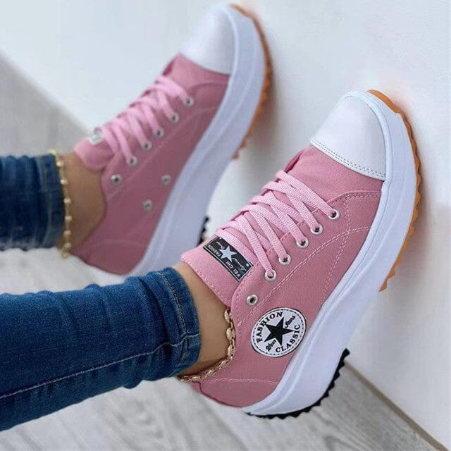 Ruth Weiss Canvas Plateau-Sneakers für Damen | Leichter Casual Fit | Alltag und Freizeit - 36/37/38/39/40/41/42